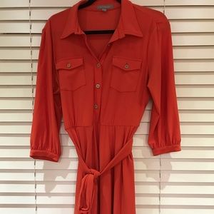 NY Collection Vintage Feel Orange Dress